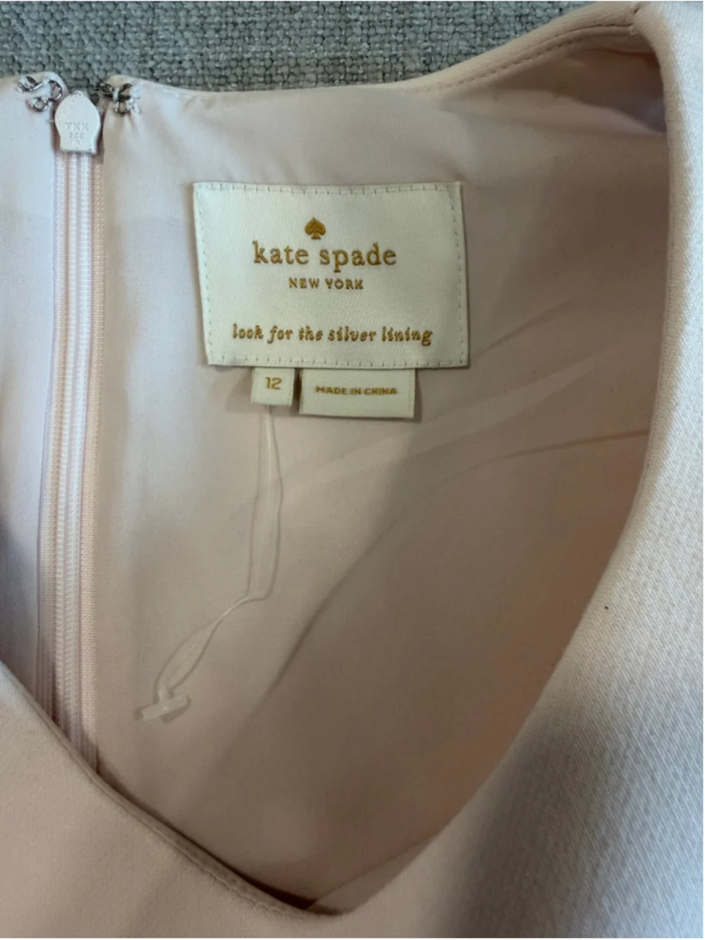 Kate Spade cream sleeveless shift dress rhinestone polka dots women’s size 12